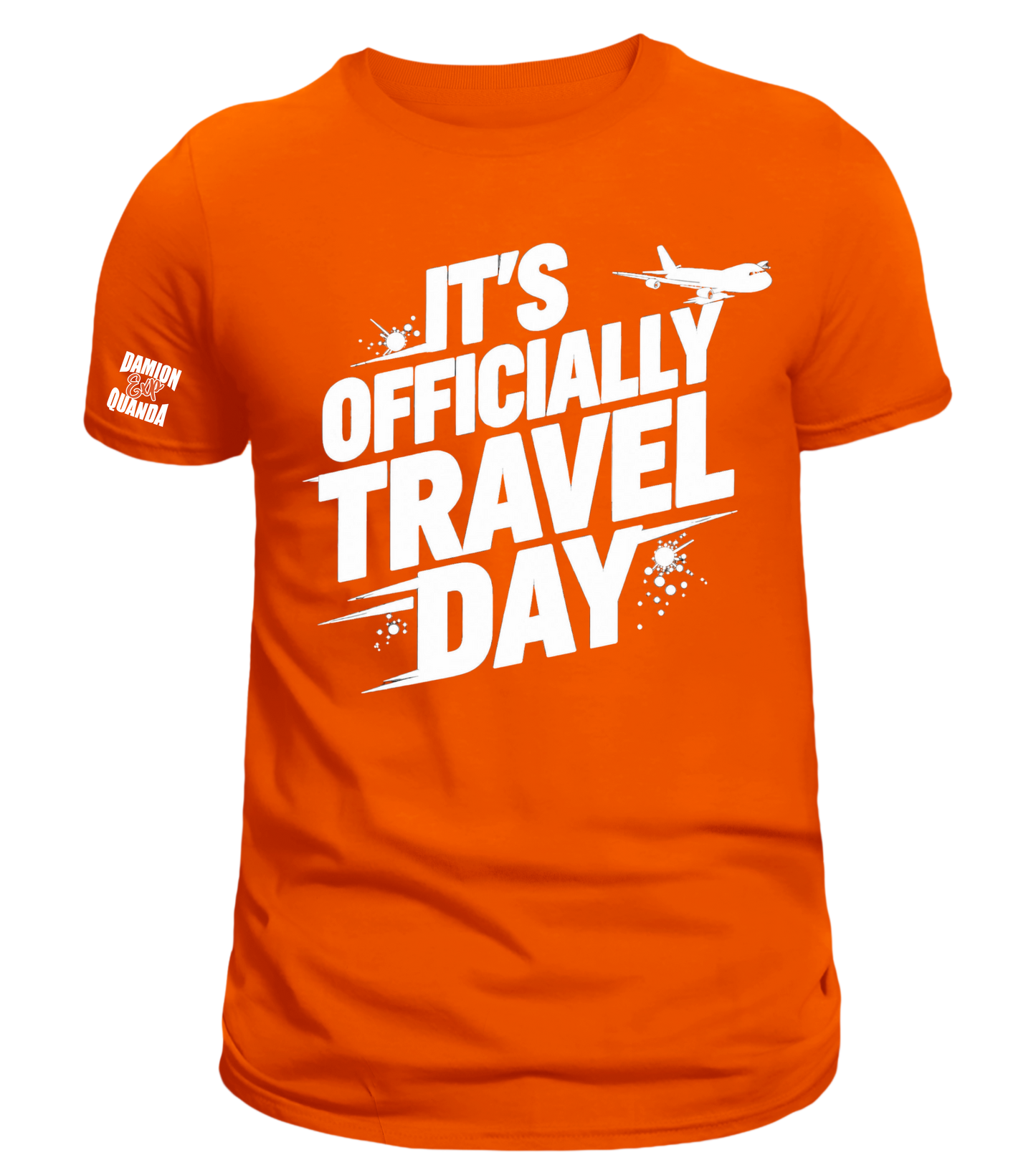 D&Q Exp 'It's Officially Travel Day' White print