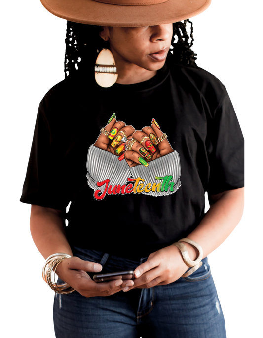 Juneteenth Nails Black Woman