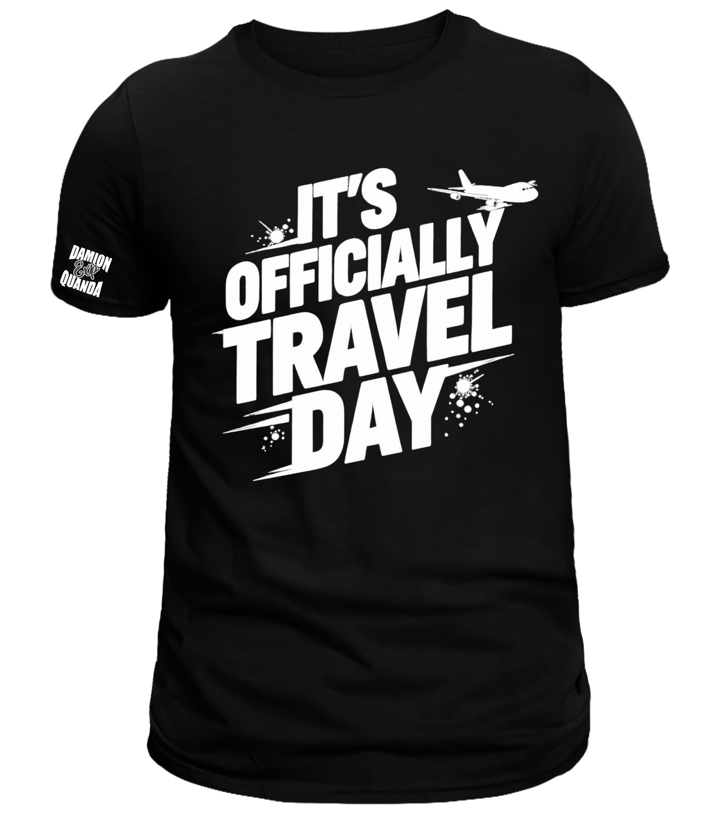 D&Q Exp 'It's Officially Travel Day' White print