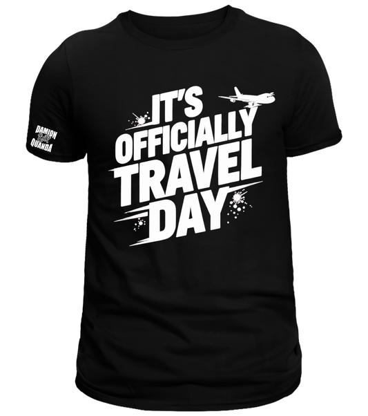 D&Q Exp 'It's Officially Travel Day' White print