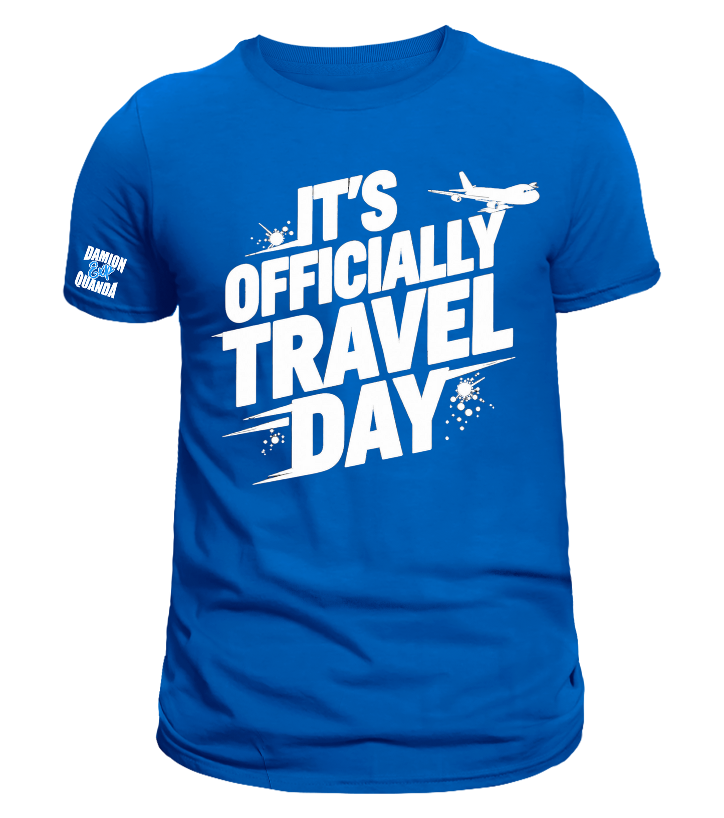 D&Q Exp 'It's Officially Travel Day' White print