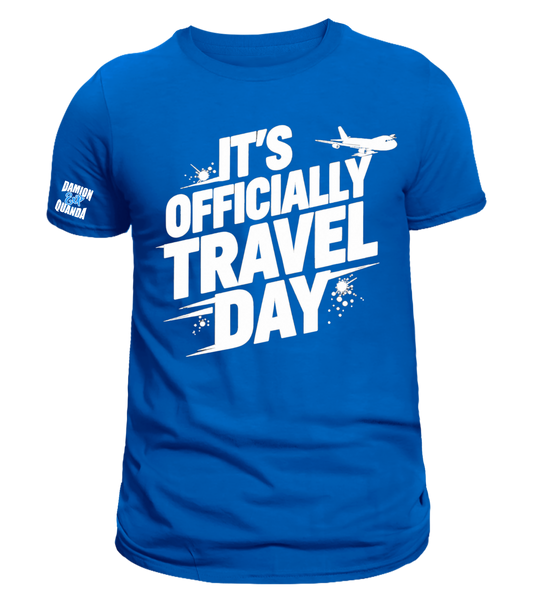 D&Q Exp 'It's Officially Travel Day' White print