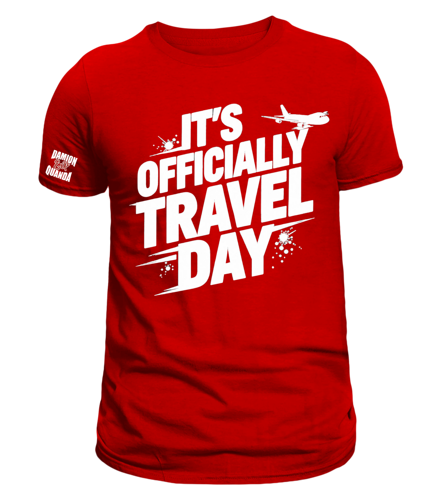 D&Q Exp 'It's Officially Travel Day' White print