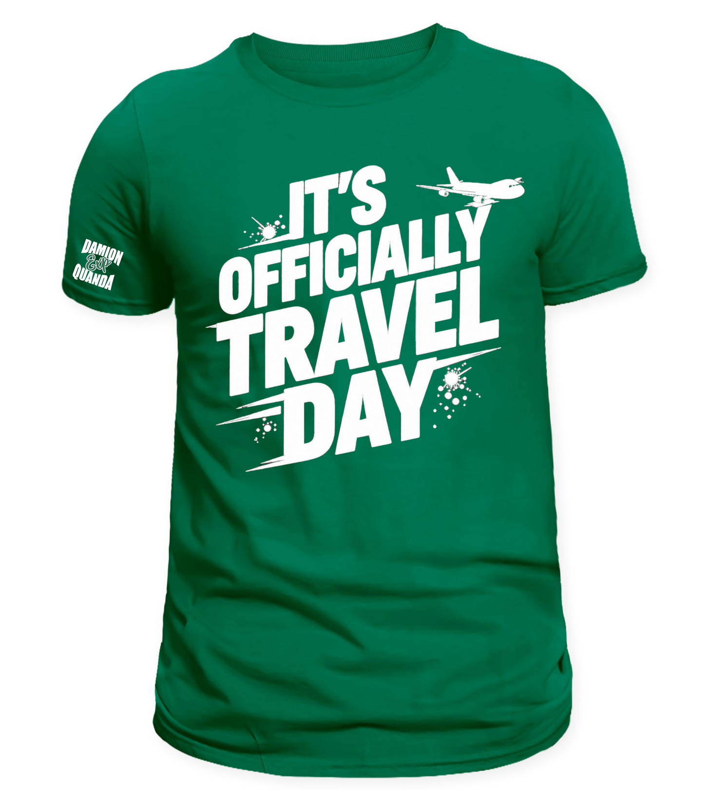 D&Q Exp 'It's Officially Travel Day' White print