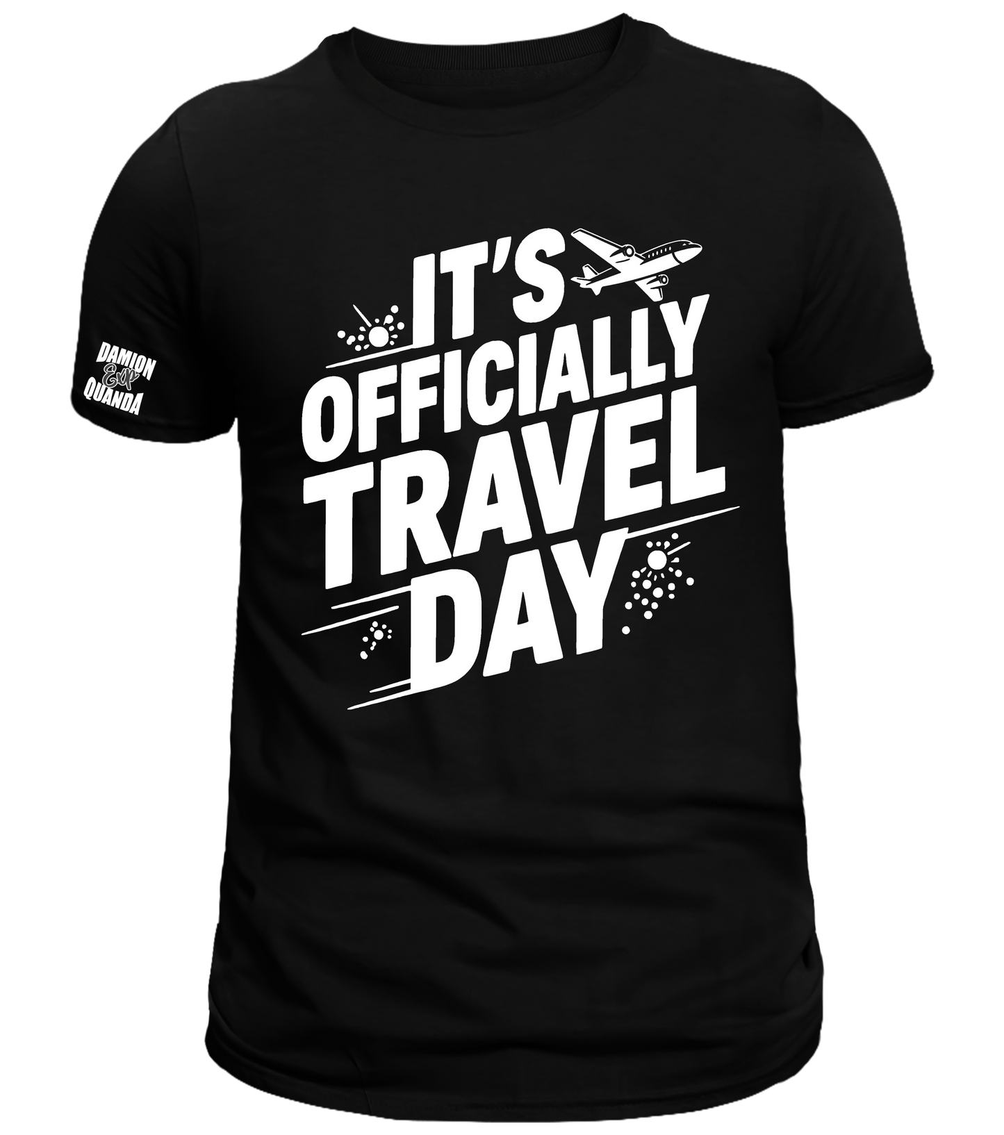 D&Q Exp 'It's Officially Travel Day' White print