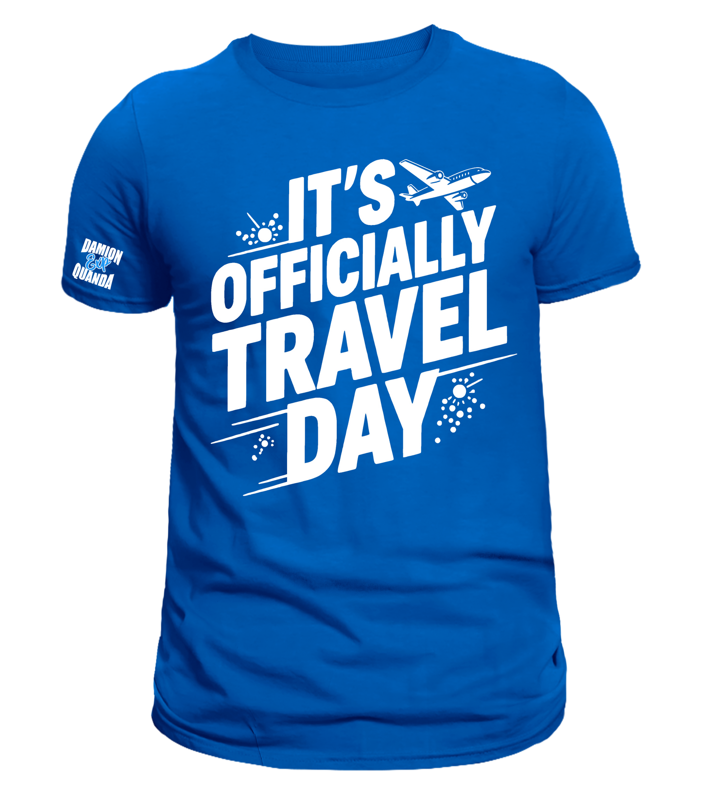 D&Q Exp 'It's Officially Travel Day' White print