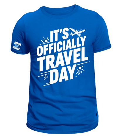 D&Q Exp 'It's Officially Travel Day' White print