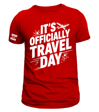 D&Q Exp 'It's Officially Travel Day' White print