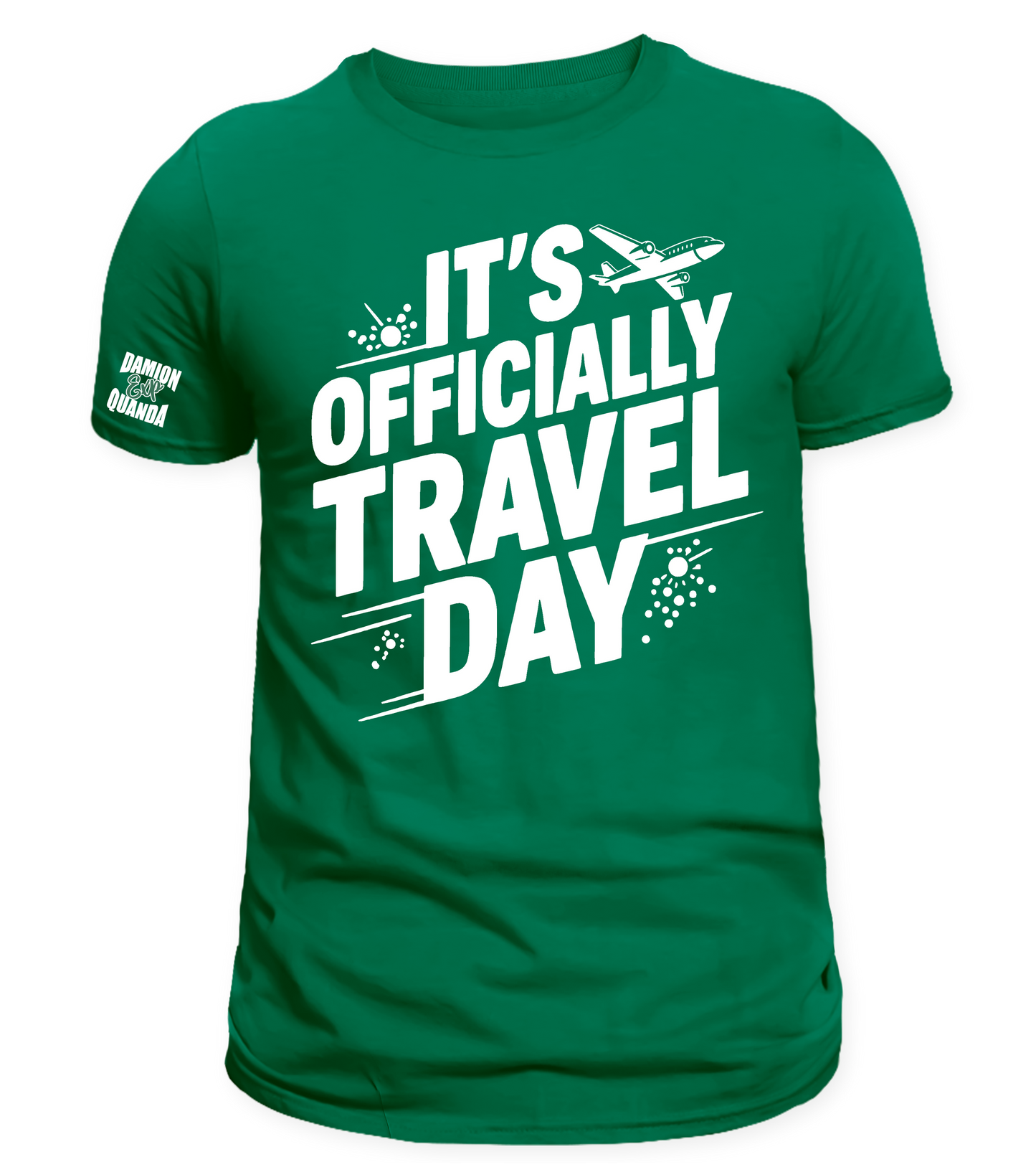 D&Q Exp 'It's Officially Travel Day' White print