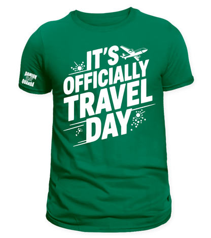 D&Q Exp 'It's Officially Travel Day' White print