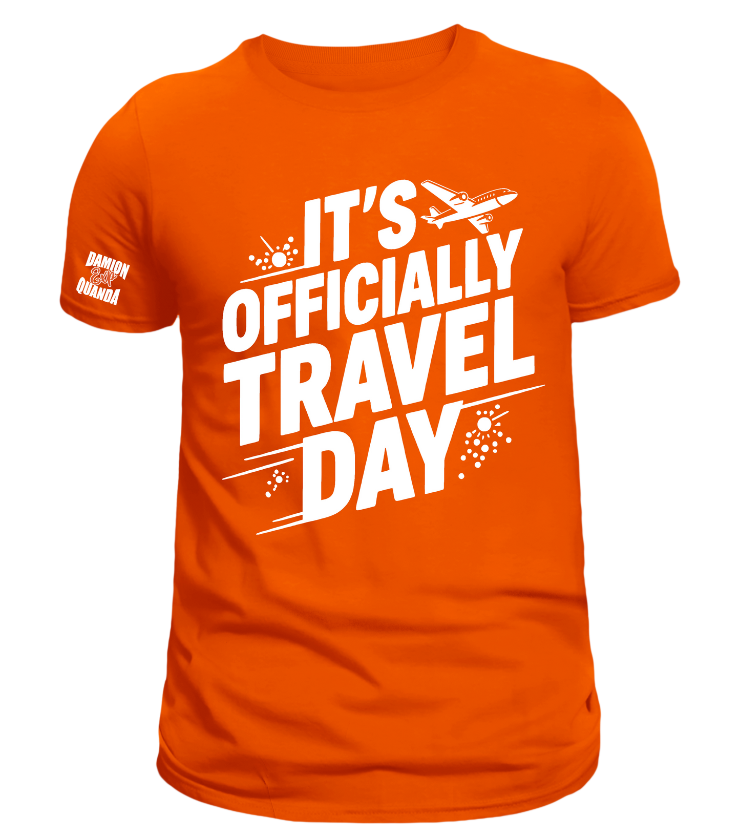 D&Q Exp 'It's Officially Travel Day' White print