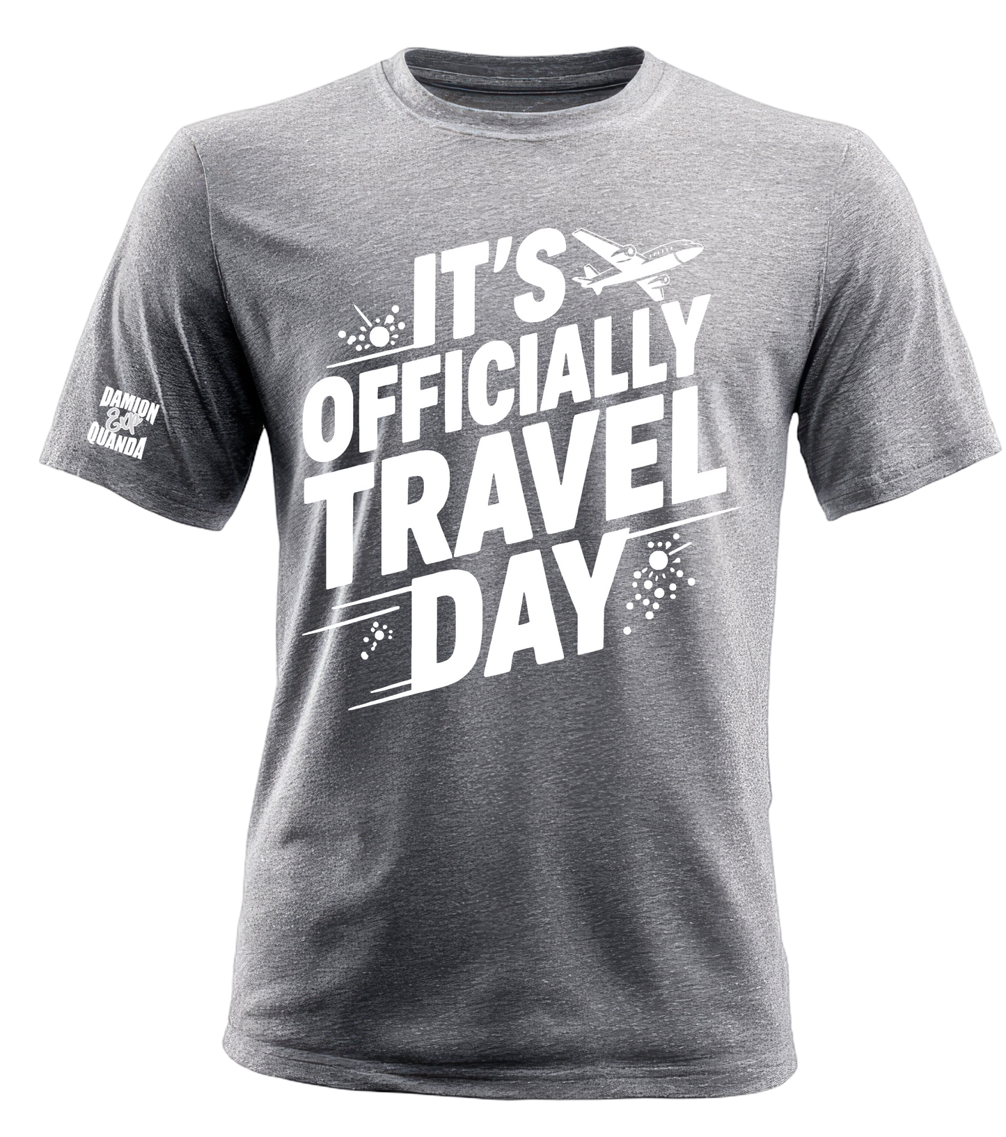 D&Q Exp 'It's Officially Travel Day' White print