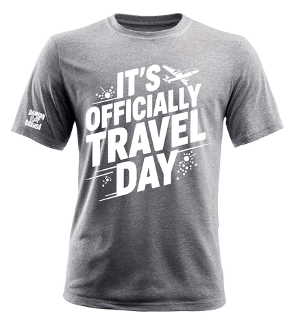 D&Q Exp 'It's Officially Travel Day' White print