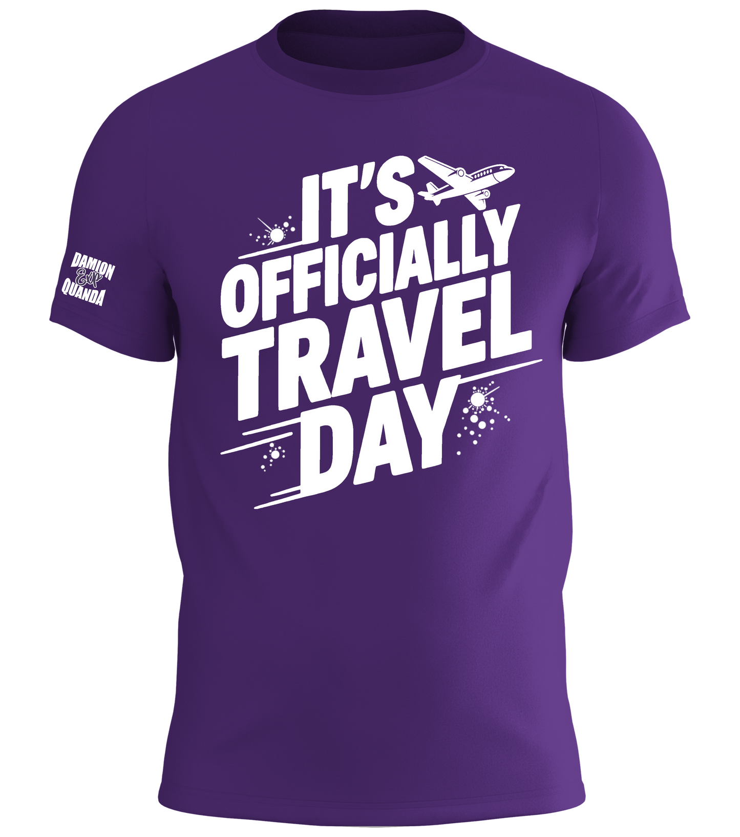 D&Q Exp 'It's Officially Travel Day' White print