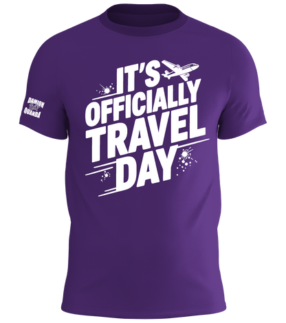 D&Q Exp 'It's Officially Travel Day' White print